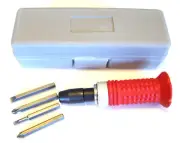 1/2" SOFT GRIP IMPACT DRIVER SCREWDRIVER w/CASE & BITS