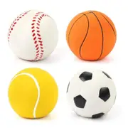 4/12Pk Mini Pet Sports Rubber Balls Dog Puppy Play Throw Fetch Training Cat Toy