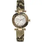 GUESS GC COLLECTION ROSE GOLD,TAUPE OLIVE PYTHON LEATHER BAND WATCH X35006L1S