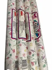 lot of 4 rolls Vintage Contact Paper Country Con-Tact Adhesive 1991 Floral