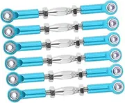 TOBBOMEY 6pcs 71mm Aluminum Turnbuckle Rod Linkage for Truck Buggy Upgrade Parts Precision Machined Easy Install