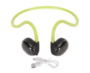 Bluetooth 5.3 Wireless Headphones - Noise Cancelling, IPX4 Waterproof, Dual Microphone Stereo Open Ear Headphones for Running (Green)