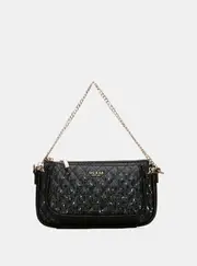 GUESS Women's Black Yarmilla Pouch Crossbody Bag