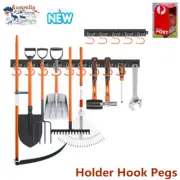 64"Organizer Rack Garden Tool Storage Wall Hook Secure Hold Tidy Metal Hook AU