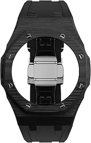 [RAYESS] Carbon Fiber Style Casioak for GA2100 Luxury Mod Kit for GA2110 Modification Kit Stainless Steel Metal Case Bezel Rubber Strap