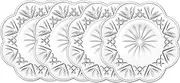 Godinger Lead Crystal Set of 4 Dublin Canape Plates
