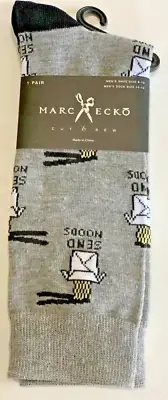 Chinese Takeout Chopsticks Socks Send Nudes Marc Ecko Gray Dress Casual New