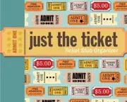 Just the Ticket Stub Organizer 2 Ring Binder Peter Pauper Press Holds 80 NEW