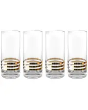 Barski Crystal Glass Highballs Set of 4