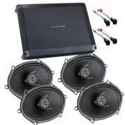 Alpine 4 channel Amplifier. 4) 6"x8" coaxial speakers for 1999-2014 Ford F150