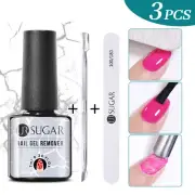 UR SUGAR 7ml Burst Gel Nail Remover Soak Off Nail Tweezer File Manicure Tool Set