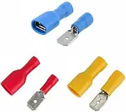 100Pcs Assorted Electrical Wire Connector Insulated Spade Crimp Terminals Set AU