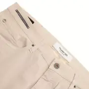 Teleria Zed NWT 5 Pocket Jean Cut Pants Size 38 US In Solid Beige Cotton Blend