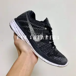 ［HYC] NIKE FLYNIT LUNAR3 雪花黑 US6.5 698182-001 裸鞋