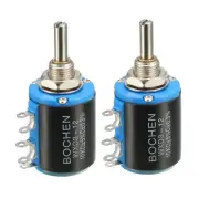 2pcs 10K Adjustable Resistors Wire Wound Multi Turn Precision Potentiometer Pots