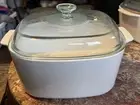 CorningWare A-5-B All White Casserole Dish With A-12-C Pyrex Lid Vintage NEW