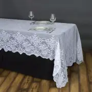6 pcs 60x126" Floral LACE Rectangular TABLECLOTHS Wedding Party Table Linens
