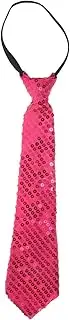 [Healvian] Rosy Sequin Necktie Sparkly Metallic Fancy Tie for Men for Weddings Parties Costumes and Halloween Unique with Durable and Sequins