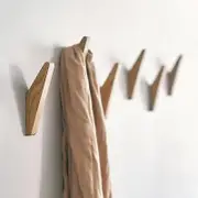 6 Pieces Vintage Wooden Hooks Wooden Hooks 5 Kg Load Capacity, Wall Hooks Bathrobe Hooks Hat Hooks Coat Hooks Multipurpose Hooks Key Hooks