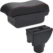 Centre Console Box Car Storage Box Modification and Storage Box for Hyundai for Getz(Black line 3USB)