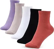 [BESTYASH] 10pairs Cotton Running Socks for Women Breathable and Moisture-wicking Athletic Socks Comfort