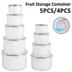 4/5Pcs Fridge Storage Containers Clear Fridge Fruit Storage Boxes with tiUrz