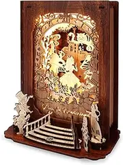 [FUNPOLA] Alice in Wonderland 3D Puzzle Nightlight DIY 3D LED Book Lamp 3D Wood Puzzles Décor Lamp for Kids and Adults