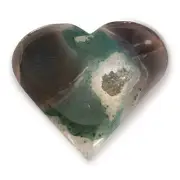 Large Polished Druzy Agate Geode Heart 5.5" - USA