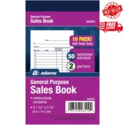 **Adams General Purpose Sales Book, Carbonless, (Pack Of 10) (DC3510)** The book