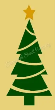 REUSABLE STENCIL 9335 8"X18" CHRISTMAS TREE - MYLAR SIGN STENCILS