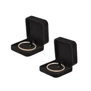 2 Pieces Classic Velvet Bracelet Bangle Gift Box, Jewelry Box Bracelets