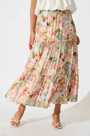 Clifford Maxi Skirt in multicolor Tropical Patchwork Print 8