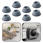 8pcs Grey Anti Vibration Washing Machine Support Anti-Slip Feet Base Pads~