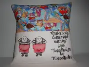 Alice in Wonderland , Reading Pillow with book pocket. Great for Kids