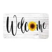 Welcome License Plate Home Wall Decor Novelty Aluminum Metal Sign