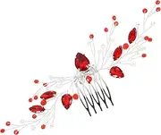 ASAKKURA Women Rhinestone Hair Comb Clip Elegant Decorative Side Comb for Weddings Parties and Special Occasions Lightweight Hair Accessory for Women
