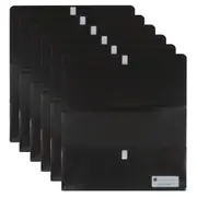 6PK Marbig Durable Footscalp Polypick Documents Holder Filing Wallet - Black