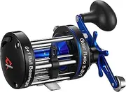 Piscifun Chaos XS Baitcasting Fishing Reel, Reinforced Metal Body Round Baitcaster Reel, Smooth Powerful Saltwater Inshore Surf Trolling Reel, Conventional Reel for Catfish, Musky, Bass, Pike