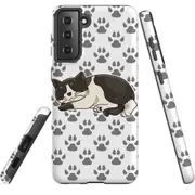For Samsung Galaxy S22 Case, Armour Cover, Tuxedo Cat