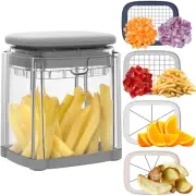 PerfectCut Vegetable Chopper: 4-Blade Veggie Dicer Fruit Slicer, Potato Frenc...