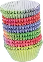 Veemoon 300 Pcs Gradient Pastel Baking Cups High Heat Tolerant Muffin Liners for Birthday Wedding Shower Reliable and Safe Paper Dessert Cup Holders