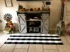 Buffalo Plaid Checkered Area Rug - 2'x6' for Indoor & Outdoor