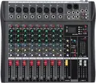 Sound Mixer, 8 Channel Audio Console, Bluetooth Mixing Board, Professional Mixer