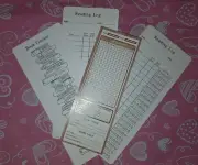 4 Brand New Book Trackers/Reading Log Bookmarks - Perfect for Book Lovers!