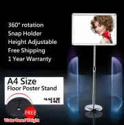 New A4 Floor Poster Stand Foyer Pedestal Sign Holder Business Menu Display Stand