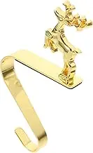 OKUMEYR Christmas Stocking Hook Christmas Clothes Hanger Marine Ornaments Glowing Highlighter Christmas Socks Tv Cabinet Ornaments Rack Fireplace LED Decoration Pendant Hooks Iron Golden