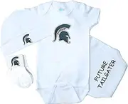 Future Tailgater Michigan State Spartans 3 Piece Baby Clothing Set