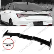 Fit For Hyundai Elantra 2021-2025 Gloss Black ABS Rear Trunk Spoiler Wing Lip