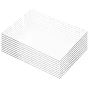 10 Pack Clear Acrylic Sheet 4 x 6 Cast Plexiglass Panel 1/8 Thick (3mm) Tr