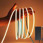 24V COB LED Light Strip 4-10m Ultra Narrow 5mm 3000K 4000K 6000K LED Tape CRI90 No Dark Area Dimmable Flexible and Cuttable LED Ribbon Suitable for Indoor Chri